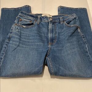 Abercrombie & Fitch Ankle Straight Ultra High Rise Cropped Jeans